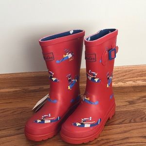 Joules Red Planes rain boot